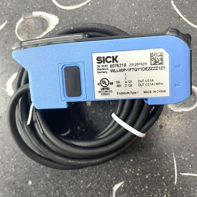 SICK WLL80P-1FTGY1Z - Photoelectric Fork Sensor, Plastic Housing, 150 mm Detection Range, PNP Output