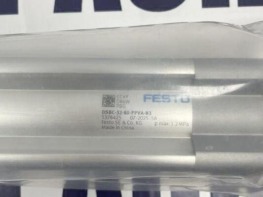 FESTO DBSC-32-80-PPVA-N3 ISO Cylinder | 32mm Bore, 80mm Stroke, Pneumatic Cushioning Specs