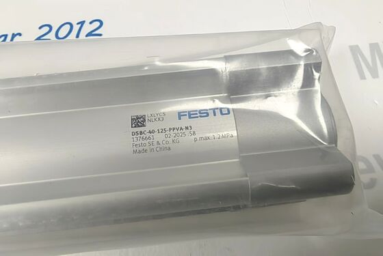 FESTO DSBC-40-125-PPVA-N3 ISO Cylinder | 40mm Bore, 125mm Stroke, Pneumatic Cushioning Specs