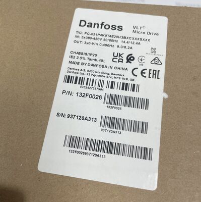 Danfoss FC-051P4K0T4E20H3BXCXXXSXXX VFD | 4.0 kW, 380-480V, 3-Phase, IP20, Built-in EMC