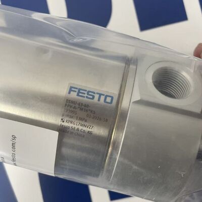 FESTO DSNU-63-80-PPV-A-M16K5 Pneumatic Cylinder | 63mm Bore, 80mm Stroke, Double-Acting, ISO 6432, Cushioned, Magnetic