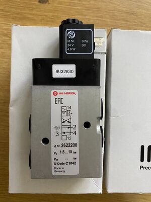 IMI Herion 2622200 Valve | 5/2-Way, 1/4" NPT, Single Solenoid, Spring Return, ISO 5599/1