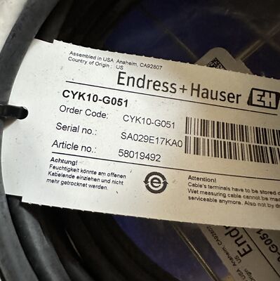 Endress+Hauser CYK10-G051 | Memosens Sensor Extension Cable, 1m, PVC Jacket