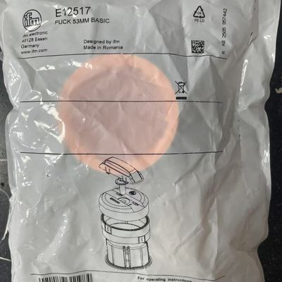 IFM E12517 Inductive Proximity Sensor 53mm Target Puck 10-30V DC