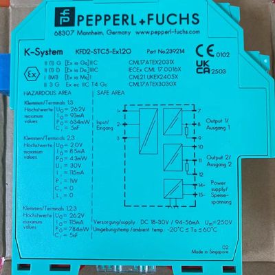 KFD2-STC5-EX1.2O |  | Signal Conditioner/Galvanic Isolation [2-Channel]