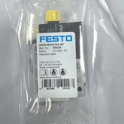 FESTO CPE10-M1CH-3GL-M7 Solenoid Valve | 3/2 Normally Closed, 10mm Width, M7 Ports Specs