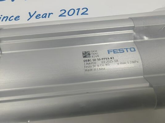 FESTO DSBC-50-50-PPVA-N3 ISO Cylinder | 50mm Bore, 50mm Stroke, Pneumatic Cushioning Specs