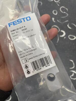 FESTO DSNU-20-10-P-A ISO Cylinder | 20mm Bore, 10mm Stroke, Elastic Cushioning Specs