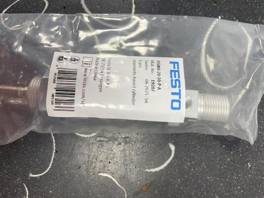 FESTO DSNU-20-10-P-A ISO Cylinder | 20mm Bore, 10mm Stroke, Elastic Cushioning Specs
