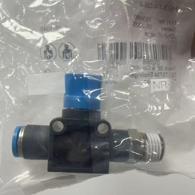 FESTO HE-3-14-QS-8 Shut-off Valve | 3/2 Bistable Manual Valve, 1/4 Thread, QS-8 Push-in Specs