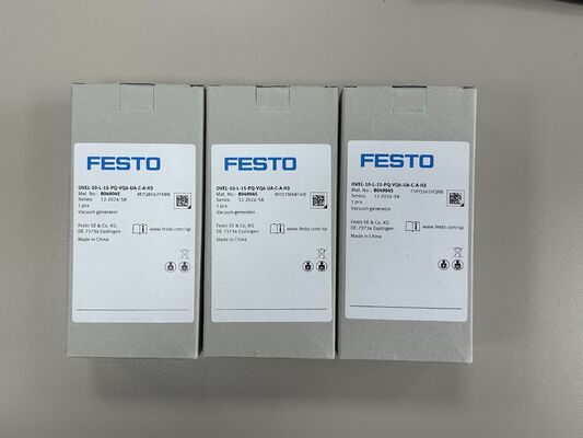 FESTO OVEL-10-L-15-PQ-VQ6-UA-C-A-H3 Vacuum Generator | 10mm Laval Nozzle, 15mm Width, G1/4 Port Specs