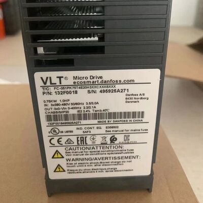 Danfoss FC-051PK75T4E20H3XXCXXXSXXX VFD | 0.75 kW, 380-480V, 3-Phase, IP20, No EMC Filter