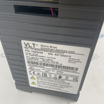 Danfoss FC-051P4K0T4E20H3BXCXXXSXXX VFD | 4.0 kW, 380-480V, 3-Phase, IP20, Built-in EMC