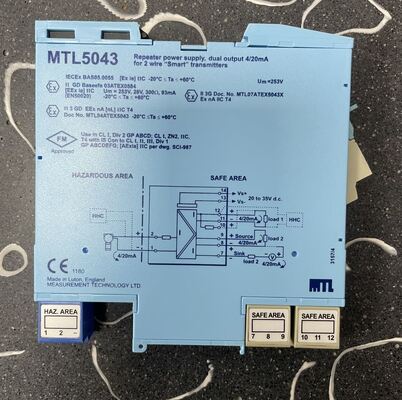 MTL 5043 Temperature Transmitter Isolator | RTD, T/C, mV Input, IS, DIN Rail, FM/ATEX Specs
