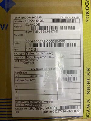 Yokogawa EJA430E-JBS4J-917NB Pressure Transmitter | High Static, Remote Diaphragm, 4-20mA+HART