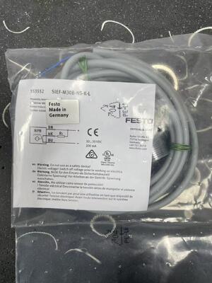 Festo SIEF-M30B-NS-K-L Proximity Sensor | Inductive, M30, NPN, Normally Closed, 2m Cable