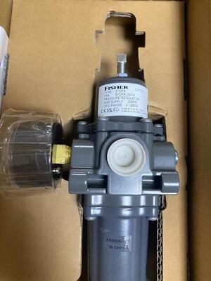 FISHER 67DFR-25C4 Pressure Regulator | 1/4" NPT, 0.3-4 bar, 0.7 bar Relief Valve, Panel Mount