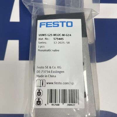 FESTO VUWS-L25-M32C-M-G14 Solenoid Valve | 5/2, 24V DC, G1/4, ISO 1, Valve Terminal