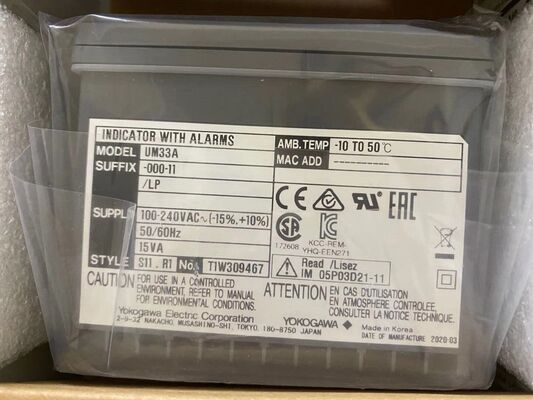 YOKOGAWA UM33A-000-11LP Temperature Controller | 1/4 DIN, PID, Thermocouple, Relay Output, Low Profile