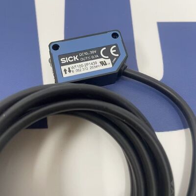 SICK WT100-2P1439 Photoelectric Sensor | Fork Type, 2-Beam, 24V DC, PNP, IP65, 2m Cable