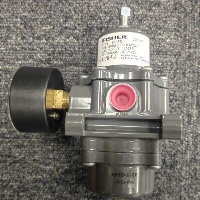 FISHER 67CFR Filter-Regulator-Lubricator | 1/4" BSP, 0.3-4 bar, 0.7 bar Relief Valve, Panel Mount