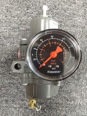 FISHER 67CFR Filter-Regulator-Lubricator | 1/4" BSP, 0.3-4 bar, 0.7 bar Relief Valve, Panel Mount