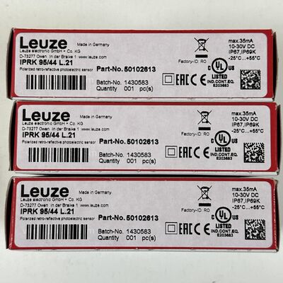 Leuze IPRK 9544 L.21 Safety Light Curtain | Type 4, 140mm Height, 2.5m Range, M12, PNP Outputs