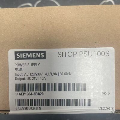 SIEMENS 6EP1334-2BA20 Power Supply | 24V DC, 3.5A, 85W, DIN Rail, SITOP PSU200