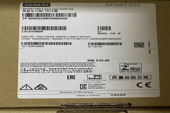 SIEMENS 6DR52200EG000AA0 Actuator | SQM, Multi-Turn, 20 Nm, Modbus, IP66/67, for Valves