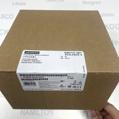 SIEMENS 6GK5208-0BA00-2AC2 Ethernet Switch | SCALANCE X-200, 8-Port, 10/100, IP30, Unmanaged