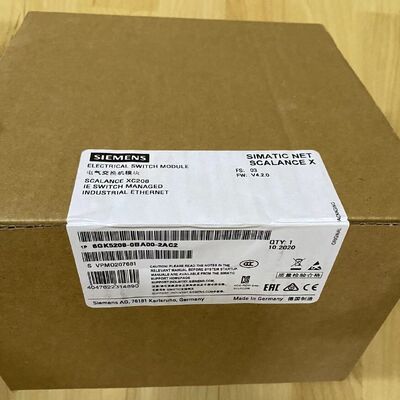 SIEMENS 6GK5208-0BA00-2AC2 Ethernet Switch | SCALANCE X-200, 8-Port, 10/100, IP30, Unmanaged