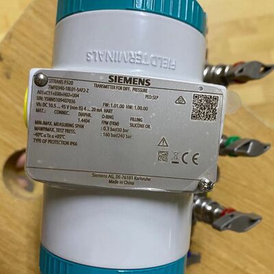 SIEMENS 7MF0340-1RL01-5AF2-Z Transmitter | Gauge Pressure, 4-20mA+HART, 0-1.6 bar, 1/2" NPT, Ceramic Sensor