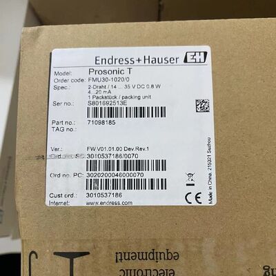 Endress+Hauser FMU30-10200 Transmitter | Ultrasonic, 4-20mA, 2m, 2" NPT, IP66/68, for Solids