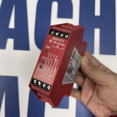 Allen‑Bradley MSR127T Relay | Safety, Monitoring, 2-Hand Control, 24V DC, DIN Rail, Cat. 4