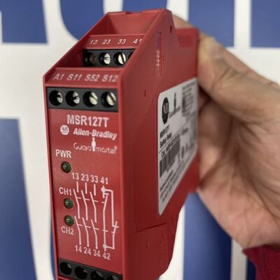 Allen‑Bradley MSR127T Relay | Safety, Monitoring, 2-Hand Control, 24V DC, DIN Rail, Cat. 4