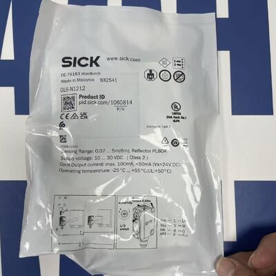 SICK GL6-N1212 Light Curtain | Type 4, Finger Protection, 240mm, 30m Range, PNP/NPN, IP65