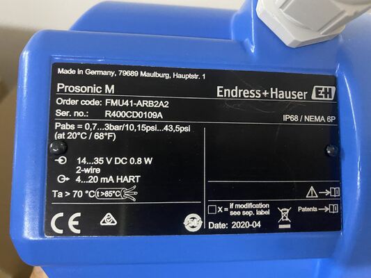 Endress+Hauser FMU41-ARB2A2 Transmitter | Ultrasonic, 4-20mA+HART, 6m, 2" NPT, IP66/68, for Liquids