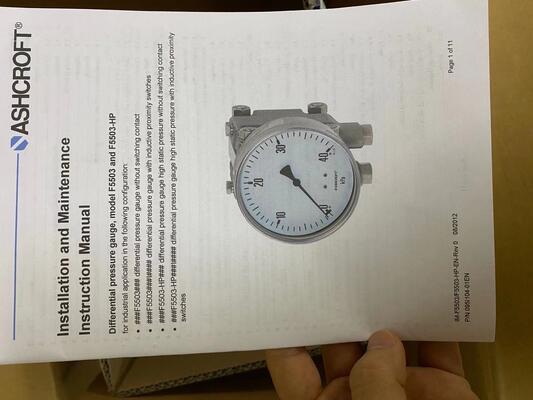 Ashcroft F5503 Gauge | Industrial, 4.5", 0-3000 psi, 316SS, Liquid Filled, 1/2" NPT, Dry Case