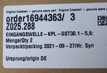 AUMA Z025.288 Gearbox | Worm Gear Set, High Ratio, Cast Iron, for Valve Actuator Drive