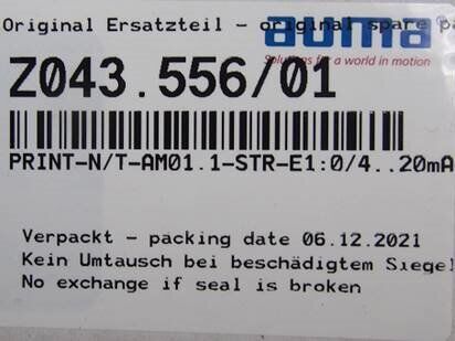 AUMA Z043.55601 Gearbox | Worm Gear Set, 1/55.6 Ratio, Cast Iron, for Valve Actuator Drive