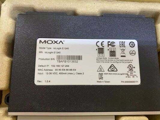 Moxa ioLogik E1240 I/O | Ethernet, 4 DI, 4 DO, 2 AI, 1 AO, Modbus TCP, -40 to 75°C, IP30