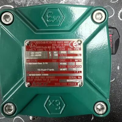 ASCO NF8551B401 Pilot | 2-Way, 1/4" NPT, 24V DC, Normally Closed, for Pneumatic Actuator