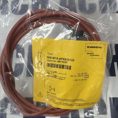 TURCK Ni8-M18-AP6X/S120 Sensor | M18, 8mm, PNP NO, 120°C