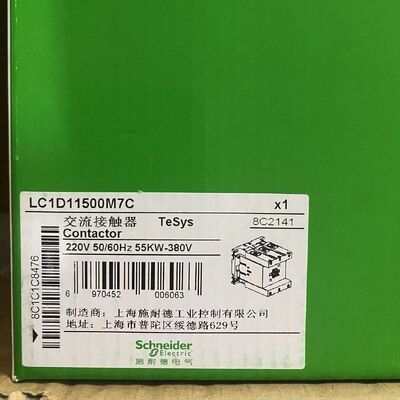 Schneider Electric LC1D11500M7C | TeSys D 3P Contactor 115A 220V AC Coil