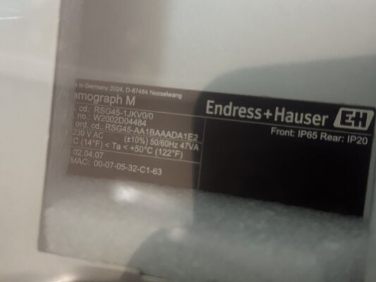 Endress+Hauser RSG45-1JKV00 | Memograph M Data Logger & Energy Manager