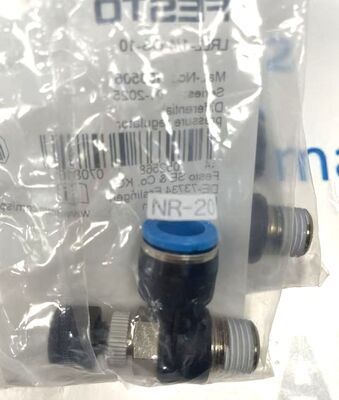 Festo LRLL-1/4-QS-10 | G1/4 Meter-Out Flow Control Valve, 10mm OD Tube