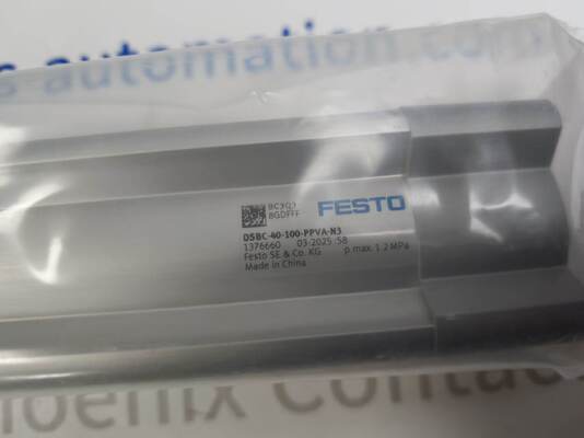 Festo DSBC-40-100-PPVA-N3 | ISO 15552 Cylinder 40mm Bore 100mm Stroke, PPV Air Cushion, N3 Proximity Slot