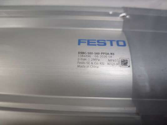 Festo DSBC-100-160-PPSA-N3 | ISO 15552 Cylinder 100mm Bore 160mm Stroke, Self-Adj. Cushion, N3 Sensor Slot