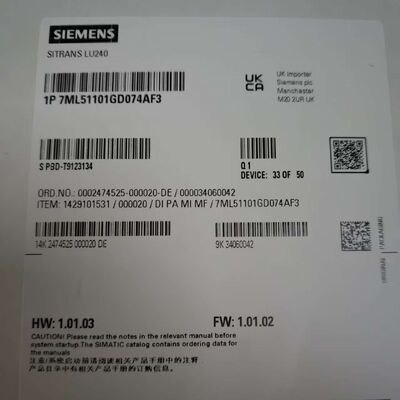 7ML5110-1GD07-4AF3 | Sitrans LUT420 Ultrasonic Level Controller, 2-Relay, 4–20mA, HART, NEMA 4X