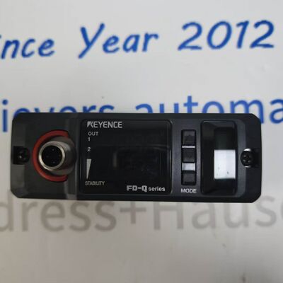 KEYENCE FD-Q10C | Digital Inline Liquid Flow Sensor 0.5–10 L/min, PFA Body, NPN Open Collector, M8 Pigtail